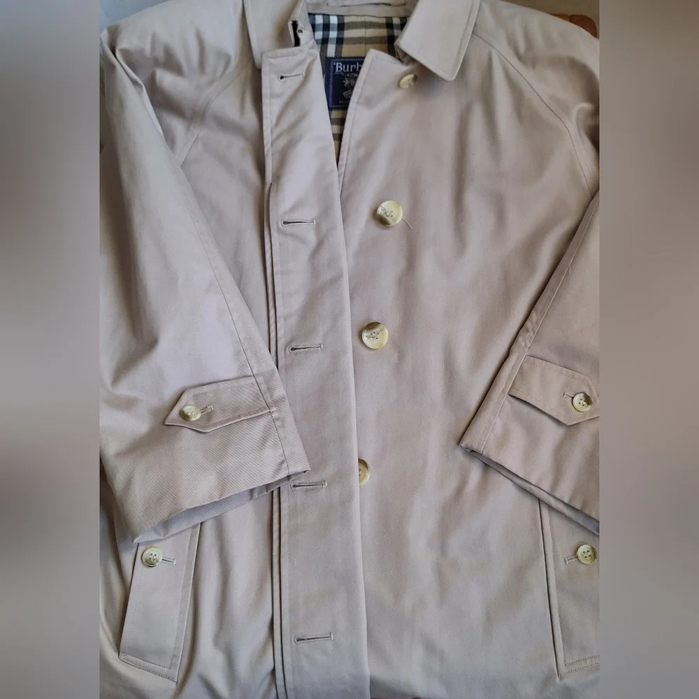 Vintage Burberry Trench Coat COA Authenticated Belted Mid Long Beige Womens 12 - Picture 6 of 16